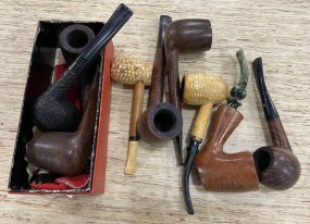 Collection of Assorted Vinage Smoking Pipes