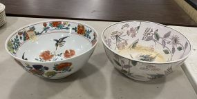 Pair of Japanese Porcelain Serving Bowl