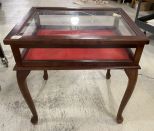 Modern Cherry Queen Anne Curio Table