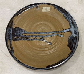 Signed Harlott Stoneware Pottery Plate