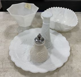 Group of Milk Glass Pieces