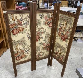 Three Panel Wood Screen