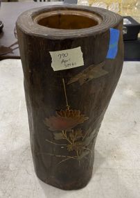 Japan Wood Tree Trunk Style Flower Vase