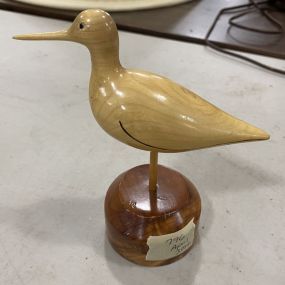 Small Wood Carved Bird Sculpture