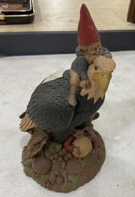 Signed Resin Garden Nom on Eagle Sculpture