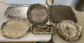 Group of Silver Plate Serving Pieces