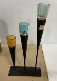 Modern Three Section Candle Holders