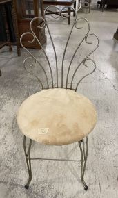 Vintage Metal Vanity Seat