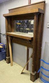 Large Oak Fireplace Mantle