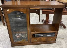 Cherry Entertainment Center with Electronics