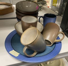 Mikasa Stoneware Pottery Bowls, Plate, and Mugs