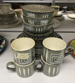 Mikasa Pottery Plates, Bowls, and Mugs