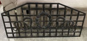 Large Decorative Wrought Iron Wall Plaque