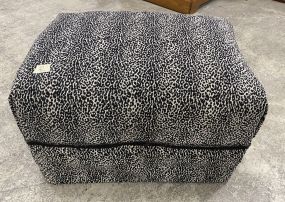 Upholstered Animal Print Ottoman