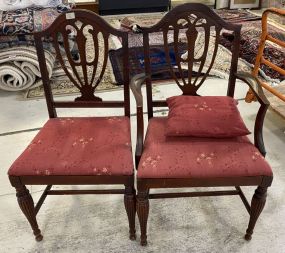 Vintage Mahogany Shield Back Dining Chairs