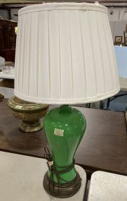 Green Glass Vase Lamp
