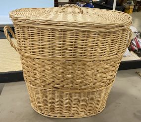 Woven Tan Hamper Basket