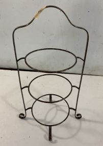 Silver Plate Three Tier Serving Stand