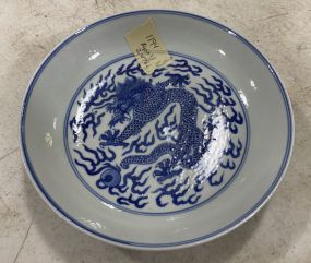 Blue and White Dragon Porcelain Bowl
