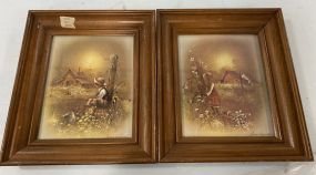 Two Andres Girl and Boy Framed Prints