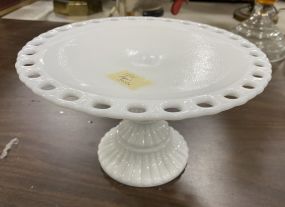 Milk Glass Cake Stand