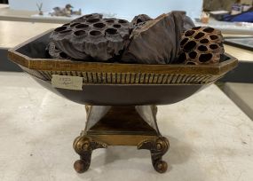 Decorative Gold and Black Center Piece Bowl