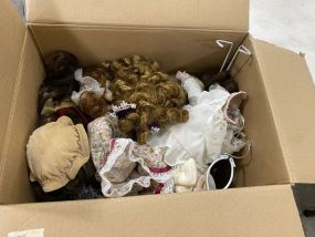 Box Lot of Porcelain Collectible Dolls