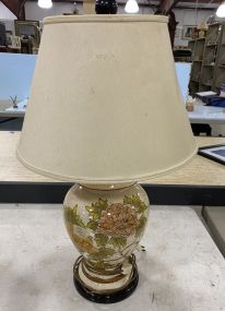 Ceramic Crackle Style Vase Lamp
