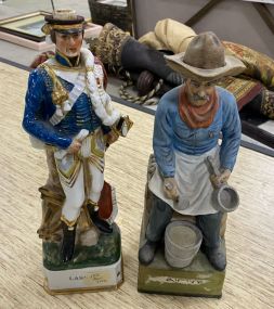 Cowboy Porcelain Decanter and Lassal Decanter