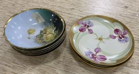 Hand Painted Signed Plates and Bowls