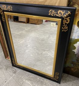 Black and Gold Framed Wall Mirror