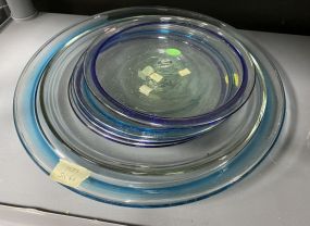 Group of Assorted Sized Glass Plates