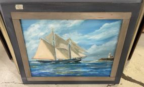 W. Johnson Painting of Sailboat