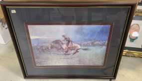 Large Print of Cowboy with Cattle