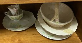 Group of Assorted Luncheon Plate, Basket, and Bowls