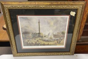 H. Moss London Trajalgas Square and Whitehall Print