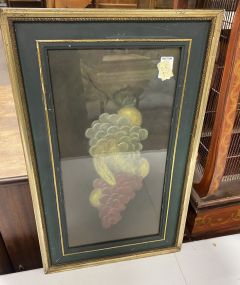 Vintage Grape Vine Pastel Artwork Framed