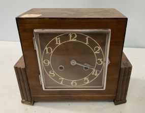 Art Deco Walnut Mantle Clock