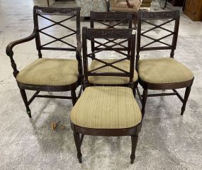 Four Oak French Style Dining Chairs