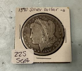 1890-O Morgan Silver Dollar