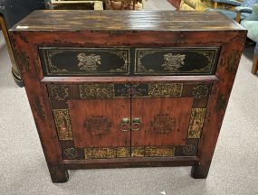 Antique Reproduction Console Foyer Cabinet