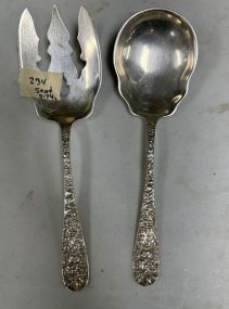 Stieff Sterling Serving Spoon and Fork