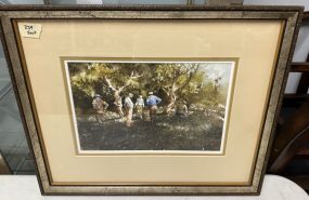 Donny Finley 1981 Watercolor Apple Picking