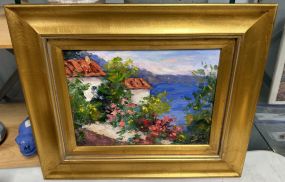 Yvette Sturgis Oil Painting of Sea View