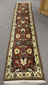 2'6 x 11'7 Oushak Hand Knotted Wool Runner