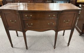 Antique Reproduction Sheraton Style Mahogany Buffet