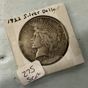 1922-D Peace Liberty Dollar