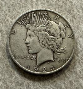 1923-D Peace Liberty Silver Dollar