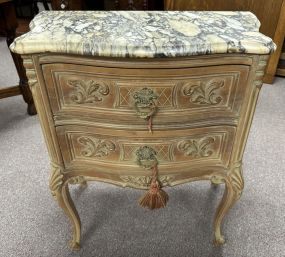 French Reproduction Marble Top Commode