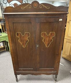 Antique Two Door Walnut Wardrobe